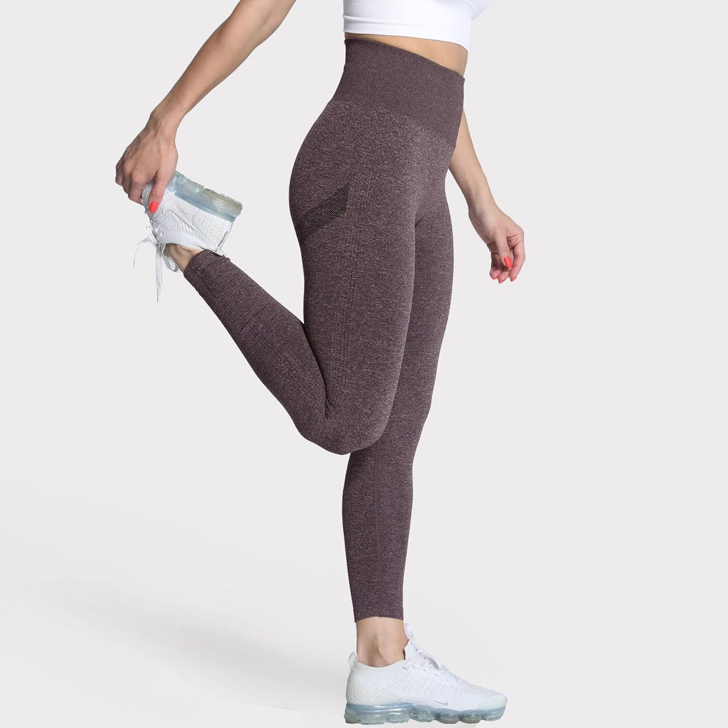 Women'S Scrunch Butt Lifting Leggings 2.0 Workout Seamless Booty Buttlift High Waisted Legging Yoga Pants (Dark Coffee Marl, X-Small)