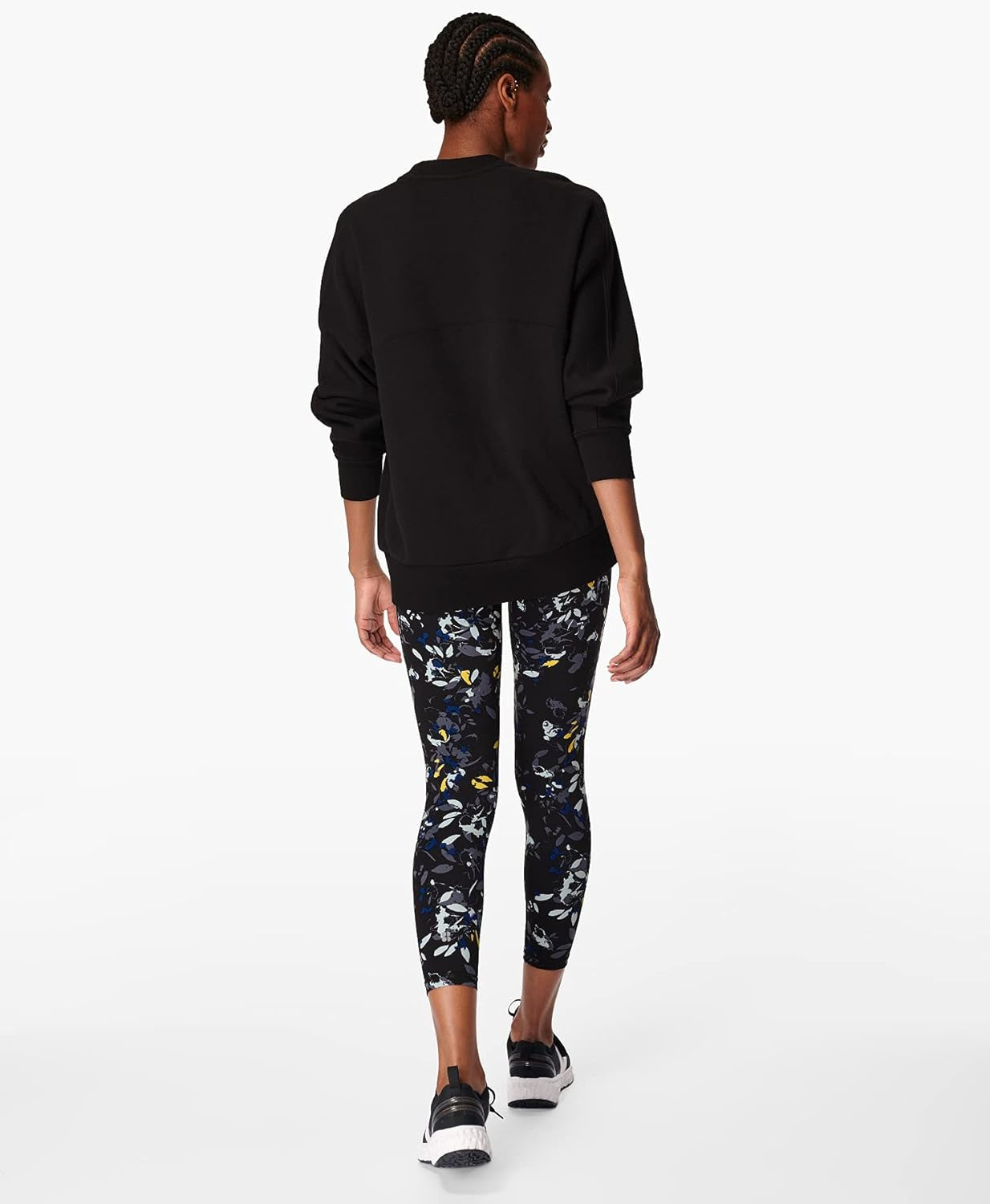 Power 7/8 Workout Leggings, Blue Floral Flow Print, XXS