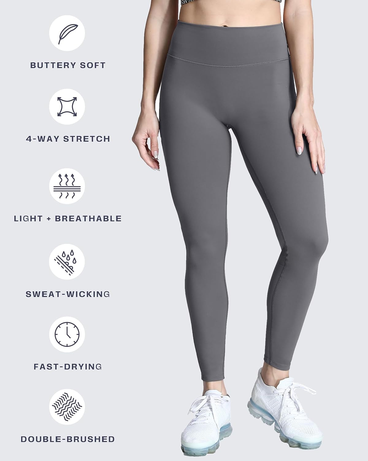 High Waisted Workout Leggings for Women Trinity Yoga Pants 26.5"