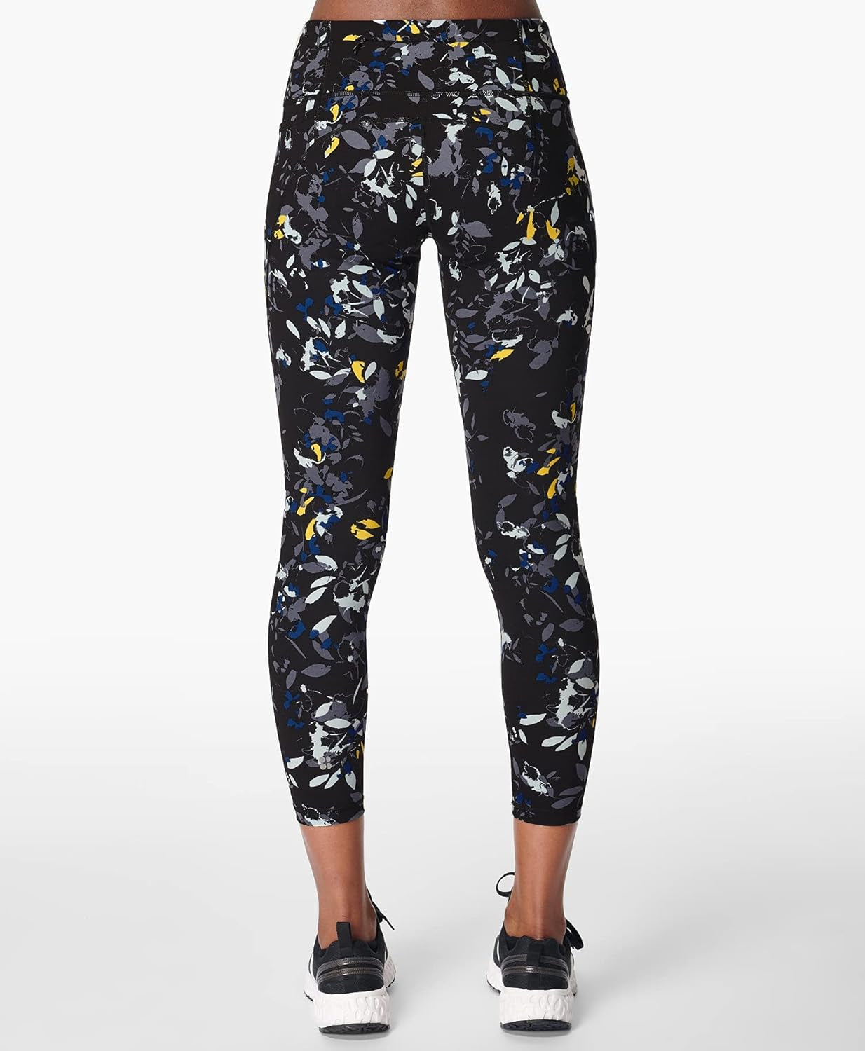 Power 7/8 Workout Leggings, Blue Floral Flow Print, XXS