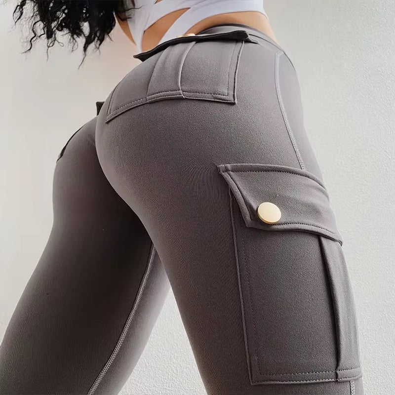 High Waist with False Pocket Leggings Seamless Leggings Women Fitness Hip Liftting Yoga High Elastic Tights Gym Trainning Pants
