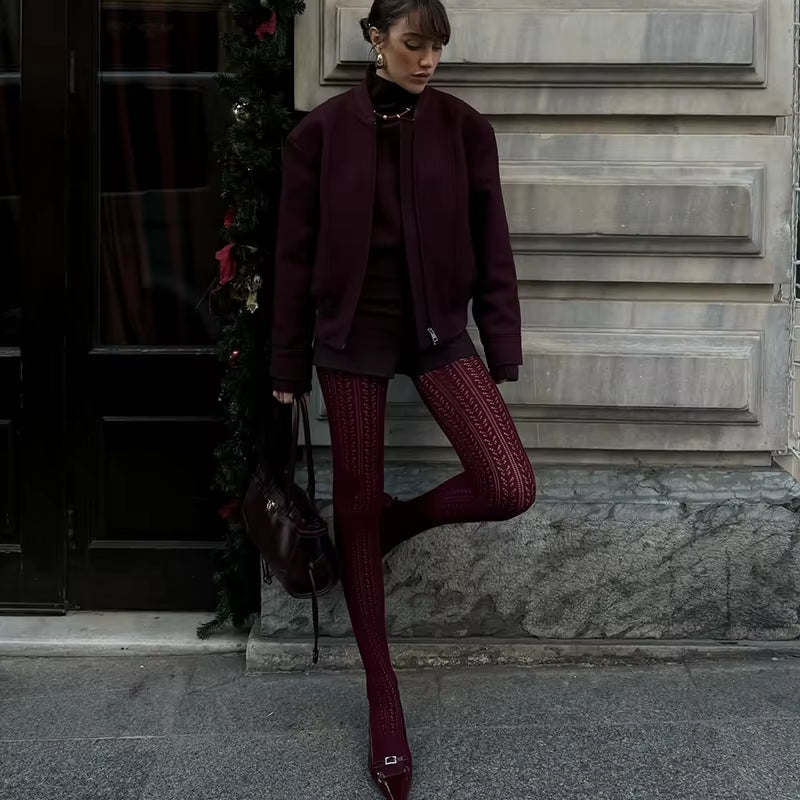 1 Pair Lolita Vintage Tights Women Fashion Hollow Out Pantyhose Sculpted Mesh Women Stockings for Dress 2025 Spring Legging