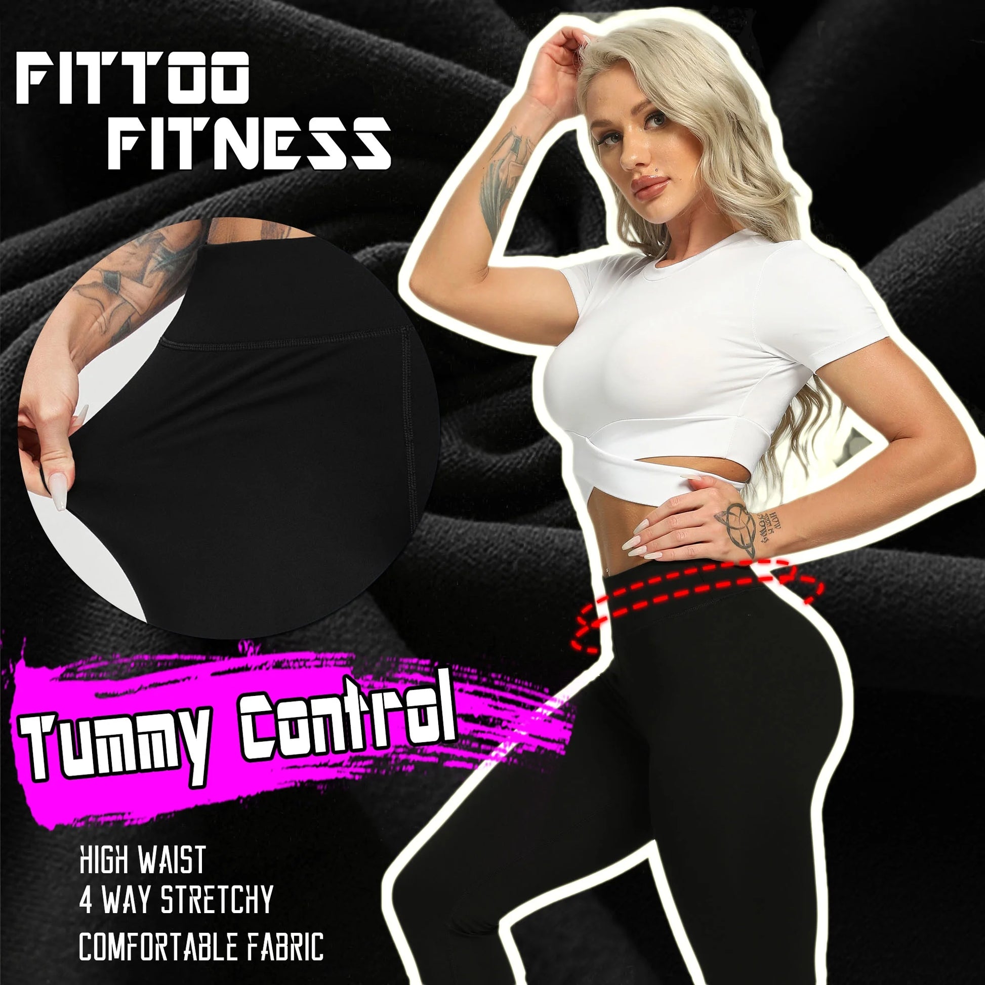 High Waist Yoga Pants Tummy Control Leggings Fitness Workout Pants