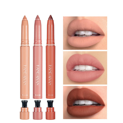 12 Color Matte  Nude Pink Matte Solid Lip Gloss Waterproof Long Lasting cil Lip Liner Pen Lip Makeup