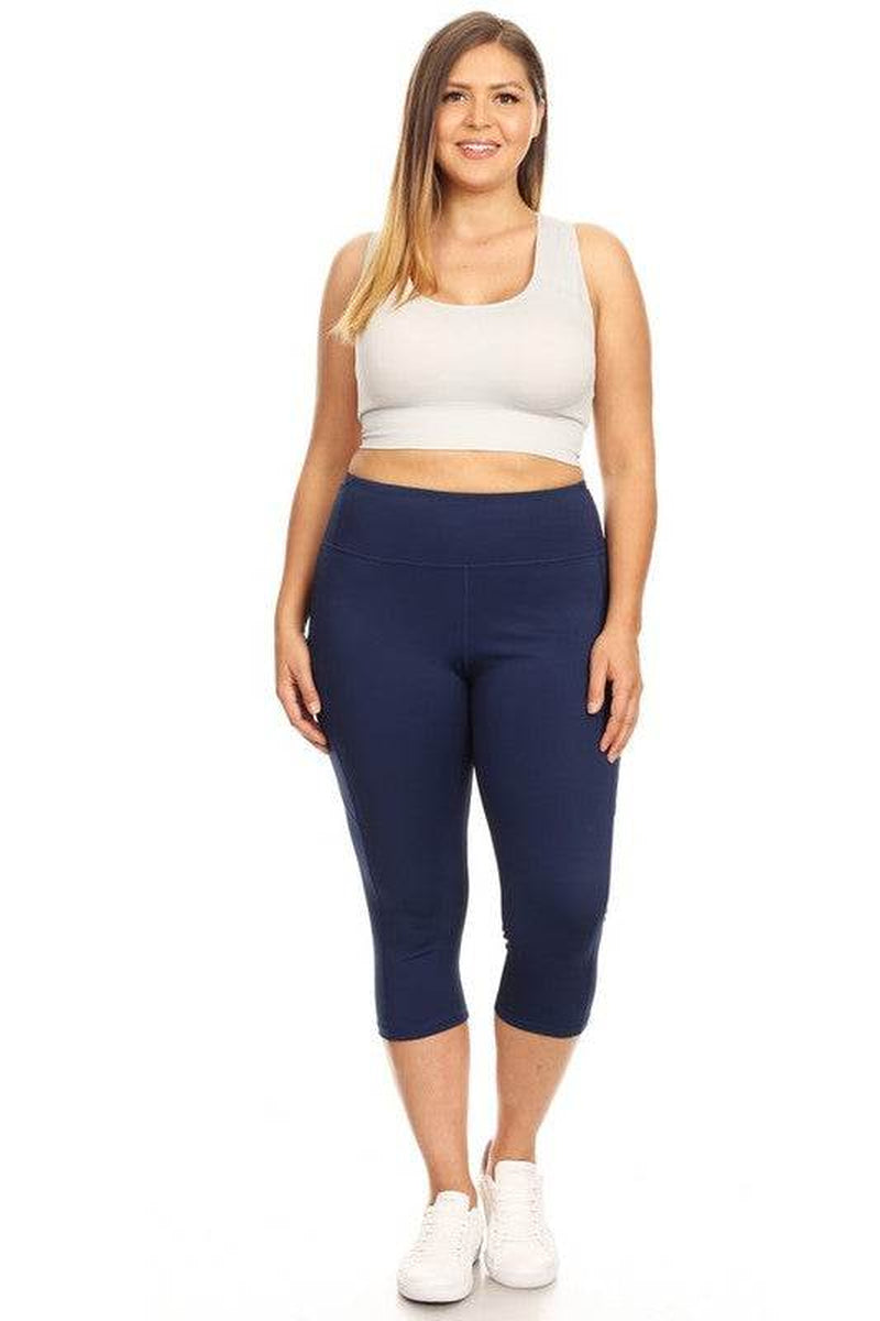 High Waist Tech Pocket Workout Capri Leggings