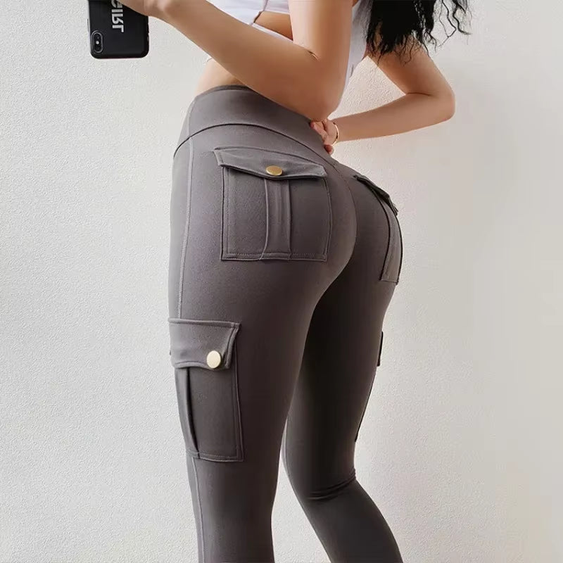 High Waist with False Pocket Leggings Seamless Leggings Women Fitness Hip Liftting Yoga High Elastic Tights Gym Trainning Pants