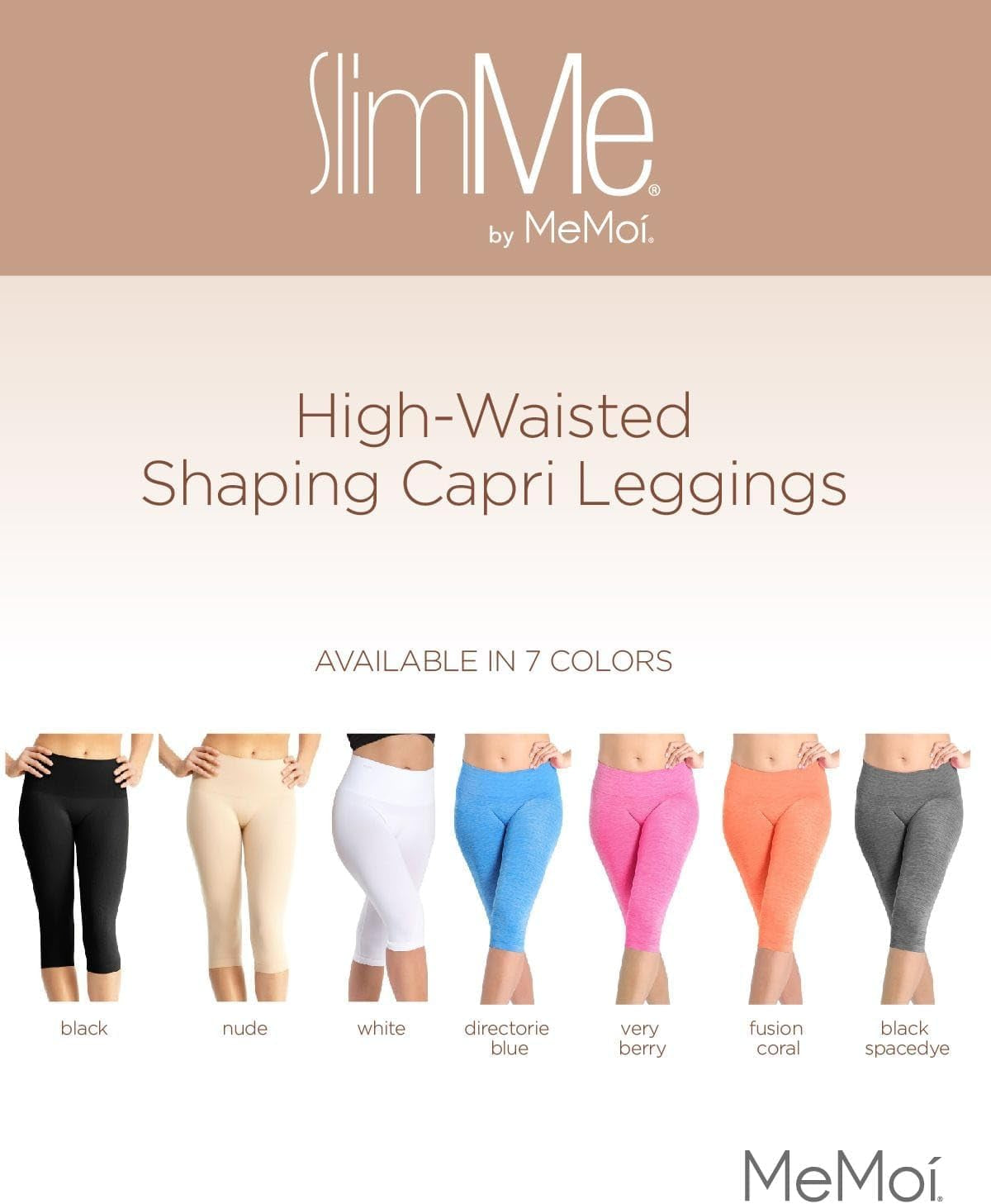 Shapewear Leggings, High Waisted Tummy Control Capri Shapewear, Comfortable Knee Length Body Shaper - S to Q2