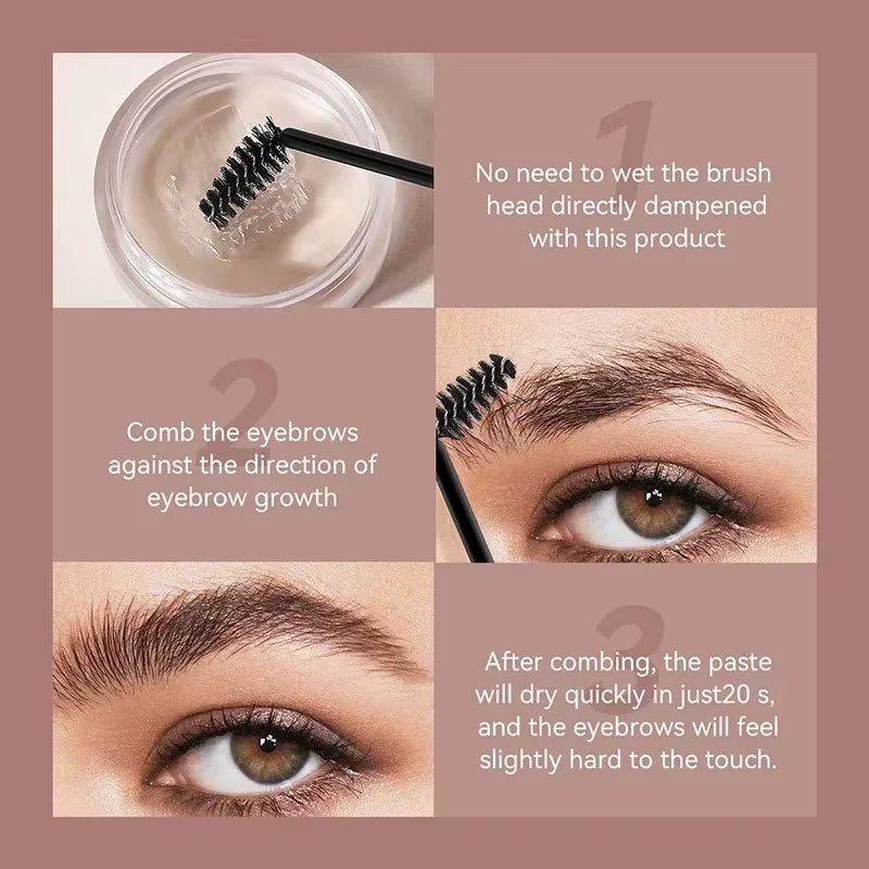 1Pcs Waterproof 3D Eyebrow Styling Cream Quick-Drying Makeup Eyebrow Sculpt Soap Natural Wild Brow Pomade Setting Gel Wax
