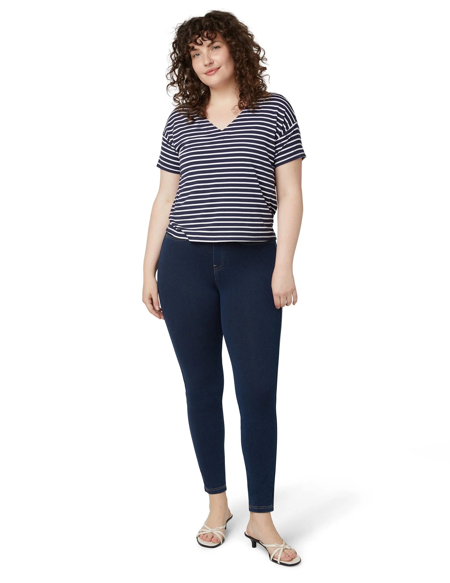 Women'S Classic Indigo Denim Legging, Dark Denim, X-Large