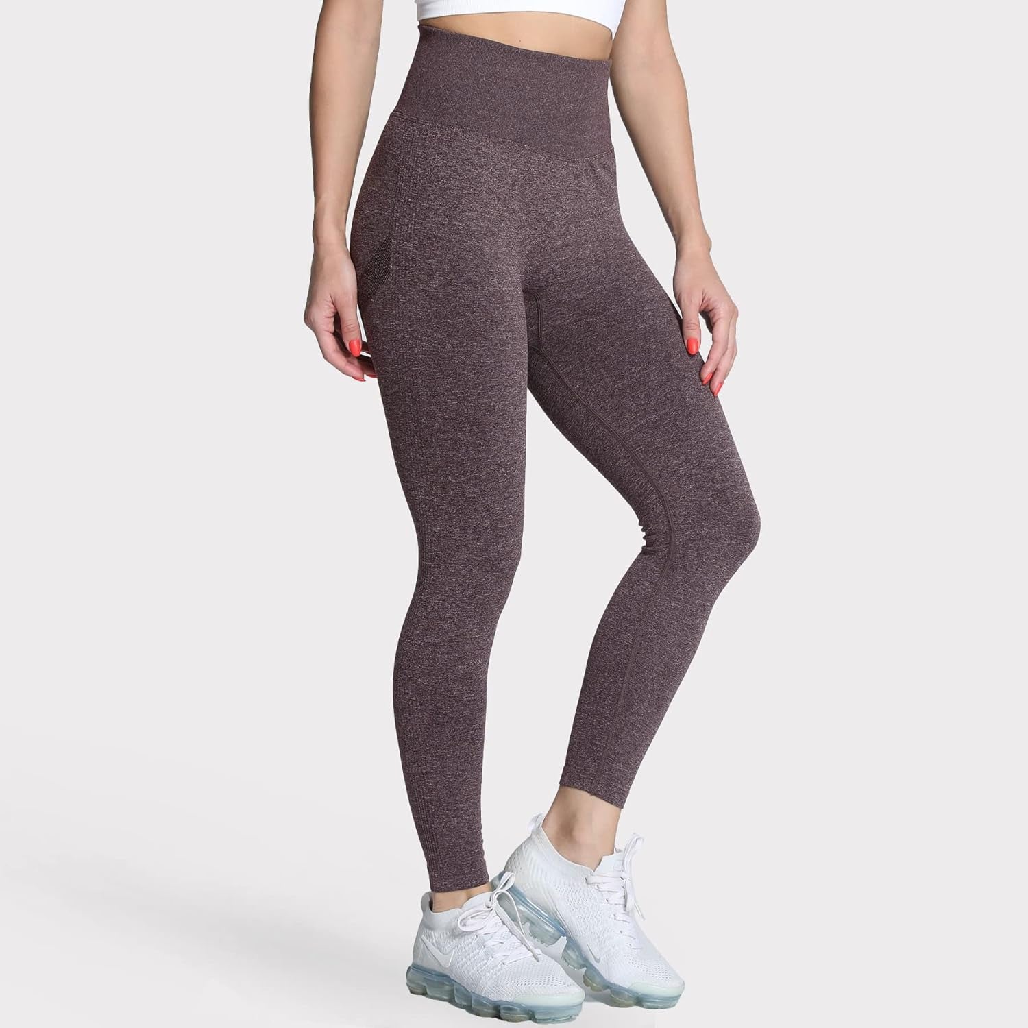 Women'S Scrunch Butt Lifting Leggings 2.0 Workout Seamless Booty Buttlift High Waisted Legging Yoga Pants (Dark Coffee Marl, X-Small)